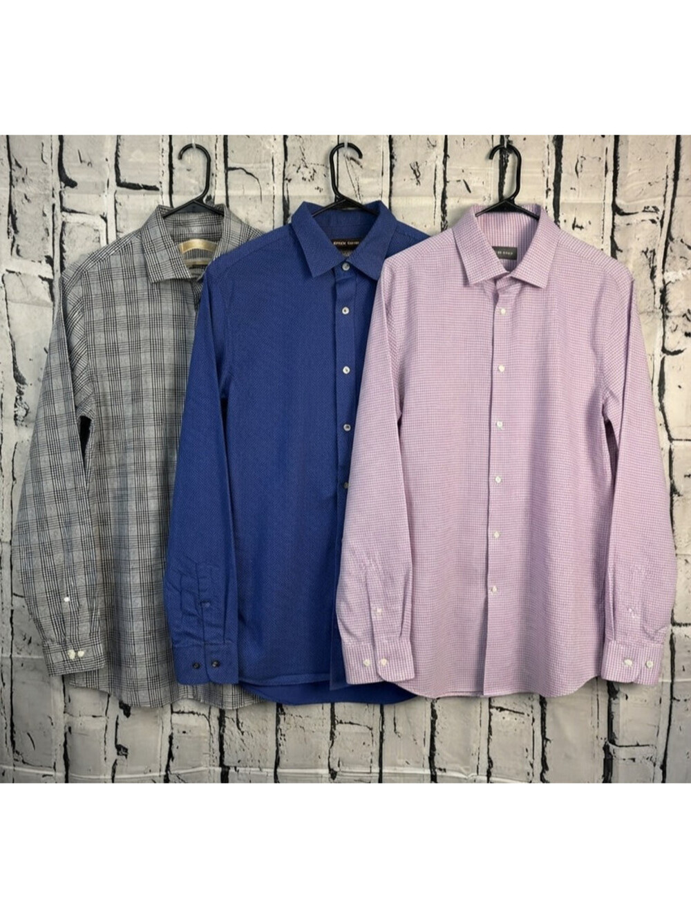 Bundle of 3 Michael Kors Long Sleeve Button Up Shirts Mens Large EUC